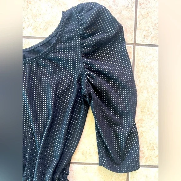 Zara evening collection studded silver black one shoulder mini dress. Size M. - Picture 2 of 5